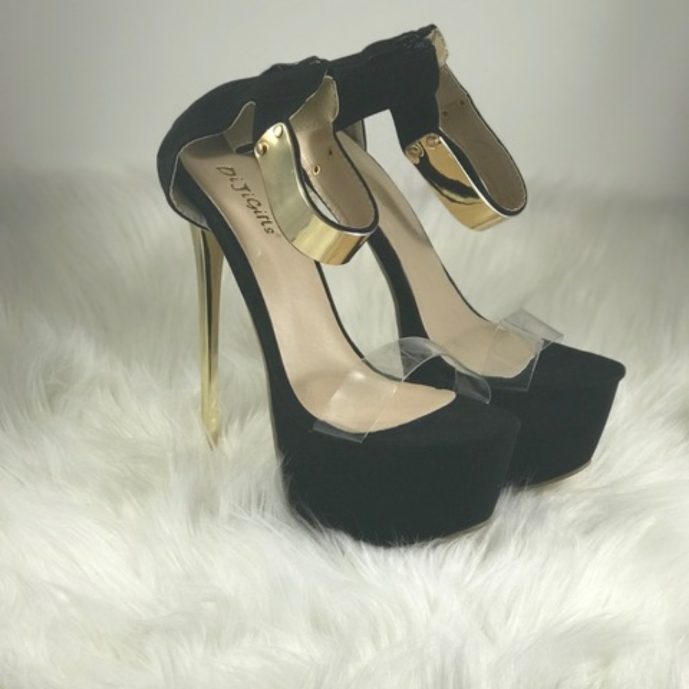 Golden Diva - platform stileto